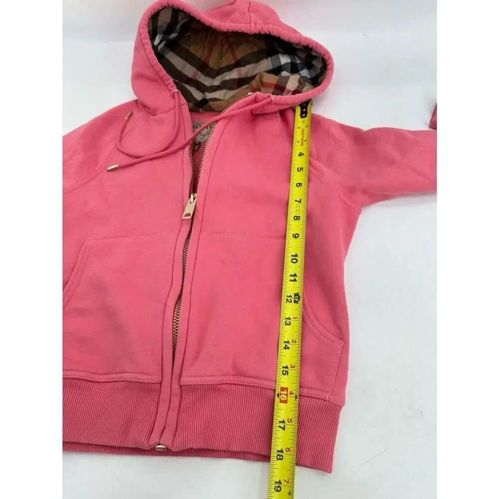 Burberry Pink Zip-Up Hoodie Kids Size XS